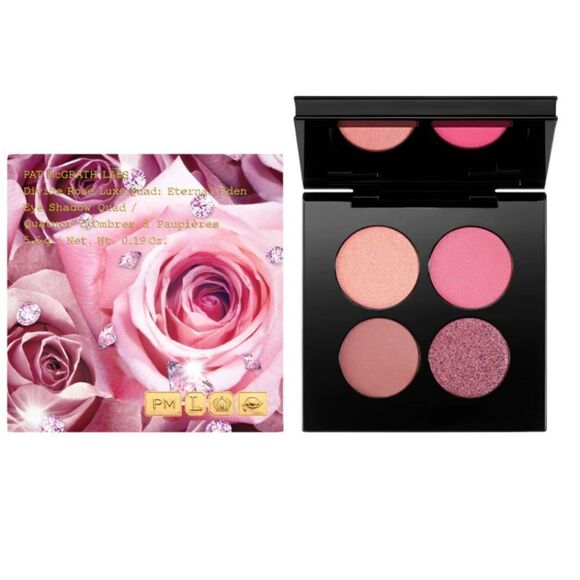 Pat McGrath Labs Divine Rose Luxe Quad four radiant shades transform your eyes - Picture 2 of 6